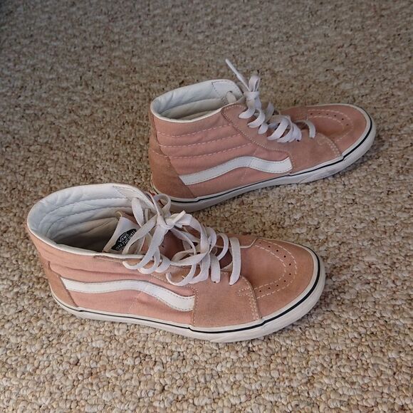 Vans PIG SUEDE SK8-HI SHOE light pink size 7 - Picture 1 of 12